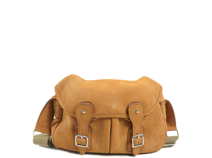 Berthille Mini Pêche Sac Croisé Cuir Nubuck Chamois