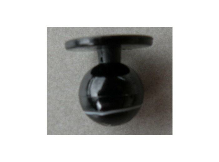 Bouton boule pour veste de cuisine noir 18 mm