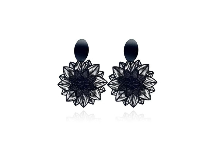 Boucles d'oreilles métal noir