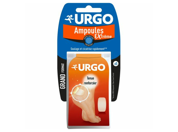 Pansements Ampoules Extrême Talon x5 6.8x4.2cm Urgo