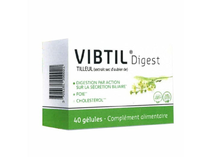 Vibtil Digestion 40 gélules Aubier de tilleul S.E.R.P