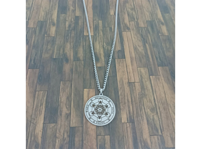 Collier metatron plein en acier inox
