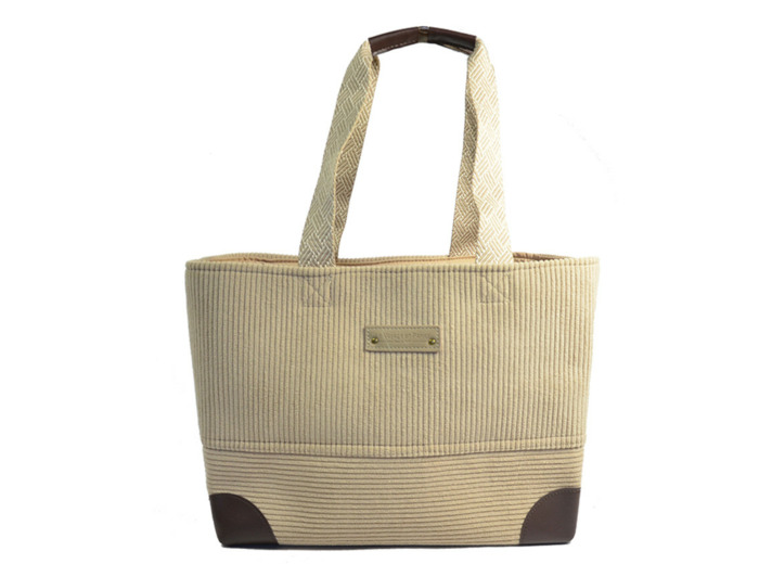 Le Voyage en Panier Duviner Cabas M Velours Beige
