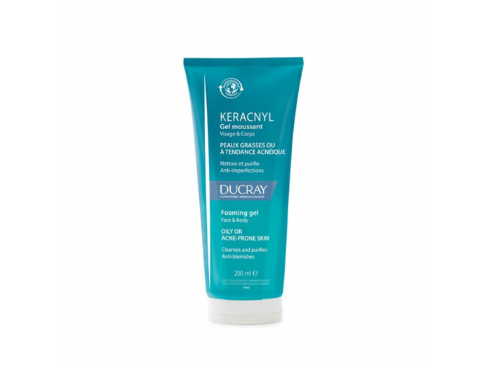 Gel moussant Nettoyant visage peau grasse 200ml Keracnyl Ducray