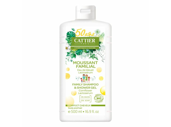 Moussant Familial Corps Et Cheveux Bio 500ml Gel Douche Cattier