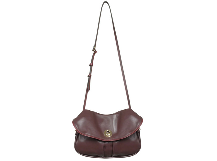 Bleu de Chauffe Sac Musette S Janice Cuir Lisse Tourbe