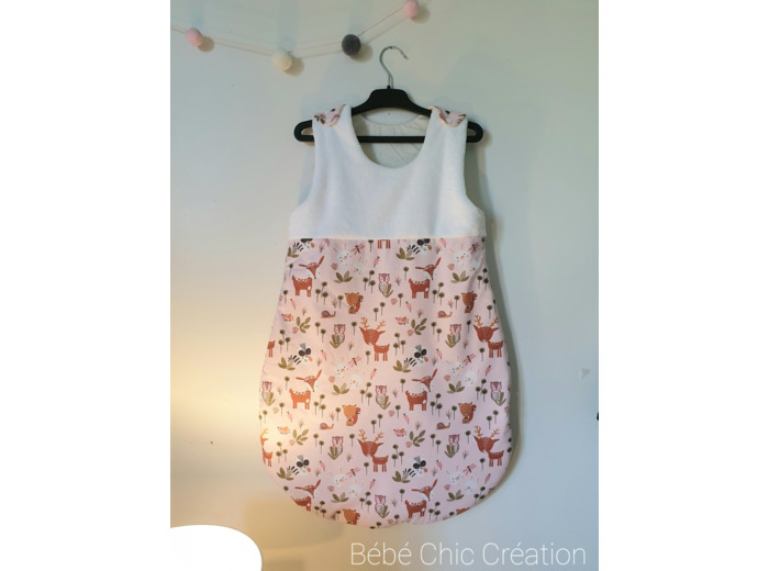 Gigoteuse bébé rose petite animaux