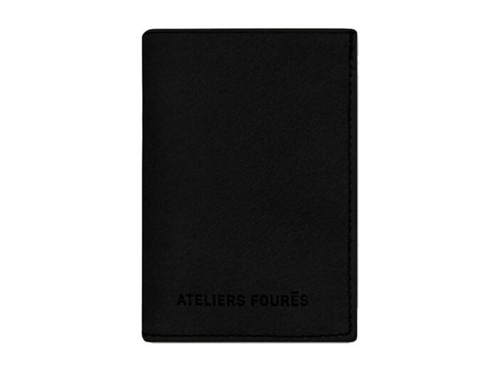 Ateliers Fourès Assemblée Nationale Portefeuille Medium Simple en Cuir Hélios N58 Noir