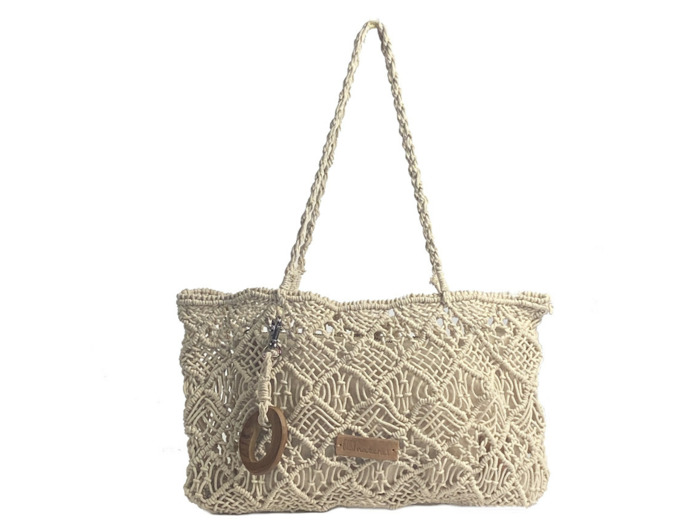 Biba Sonora Sac Baguette En Coton Tressé Natural