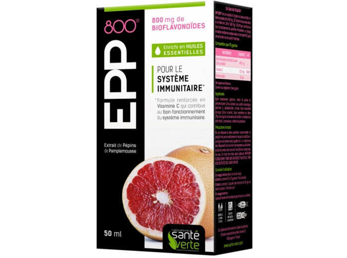 Epp 800+ Extrait De Pepins De Pamplemousse 50 ml Sante Verte