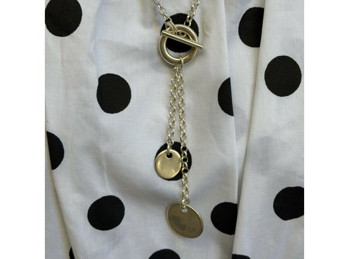 Collier long en Plaqué Argent Scudo