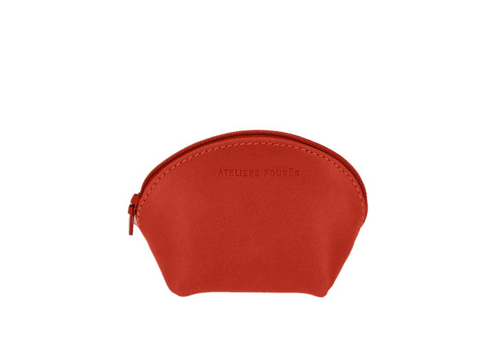 Ateliers Fourès Baroudeuse Porte Monnaie Bourse B04 Nymphe Orange Confite