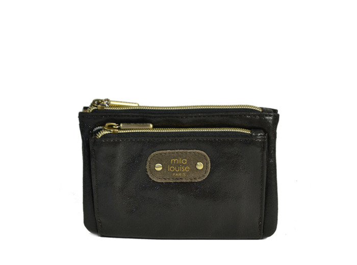 Mila Louise Paloma LX1 Porte-Monnaie irisé Fumé Kaki