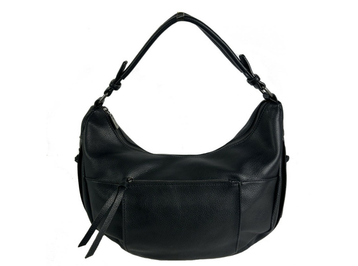 Farfouillette Grand Sac Besace Similicuir Grainé Noir