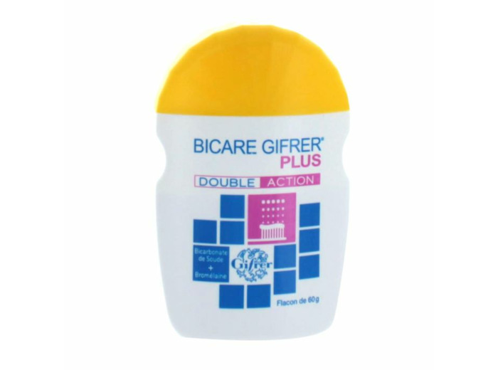 Bicarbonate De Soude Double Action 60g Bicare Plus Gifrer