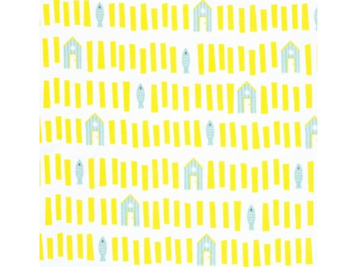 Tissu Sweatshirt Sand Houses & Fish - Katia Fabrics