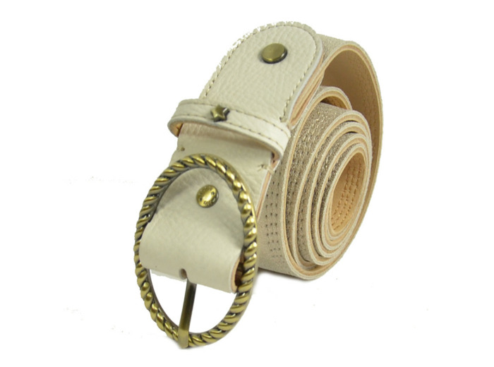 Mila Louise Pale X Ceinture irisé et grainé Ajustable TU Latte