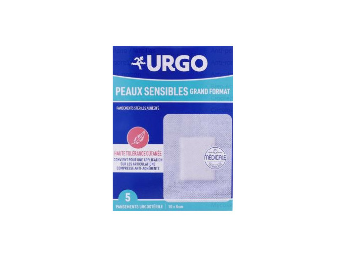 URGO PEAUX SENSIBLES GRAND FORMAT 5 PANS