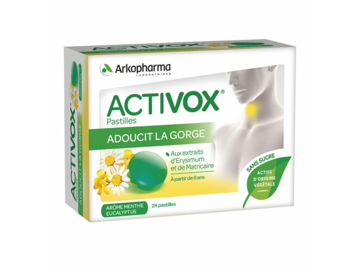 Adoucit La Gorge Menthe et Eucalyptus 24 Pastilles Arkopharma