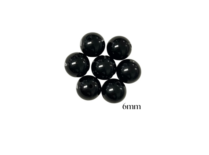 PERLES OBSIDIENNE NOIRE