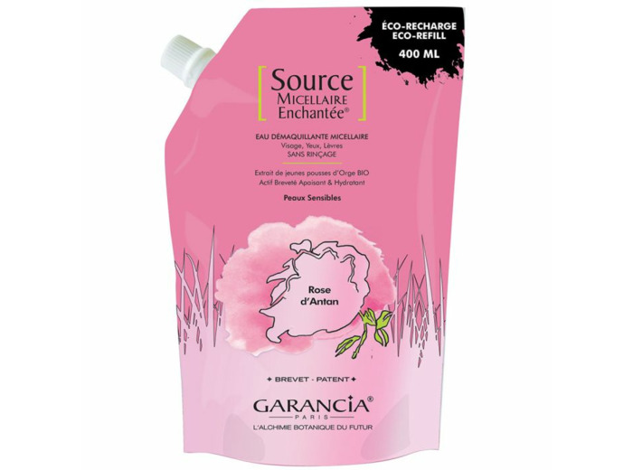 Source Eau Demaquillante Micellaire Recharge Rose D'Antan 400ml Enchantee Garancia