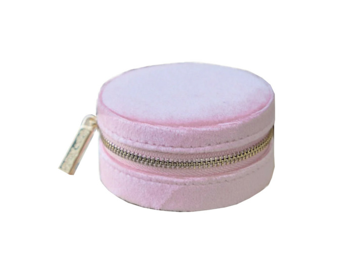 Maison Scarlett Boîte à Bijoux De Voyage Yvonne Velours Rose