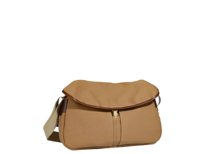 Bleu De Chauffe Léon Sac Besace En Coton Camel