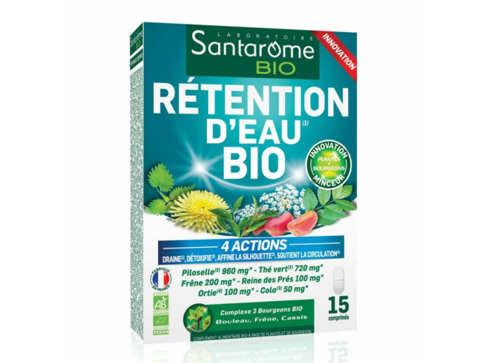 Rétention d'eau Bio 15 Comprimés Santarome