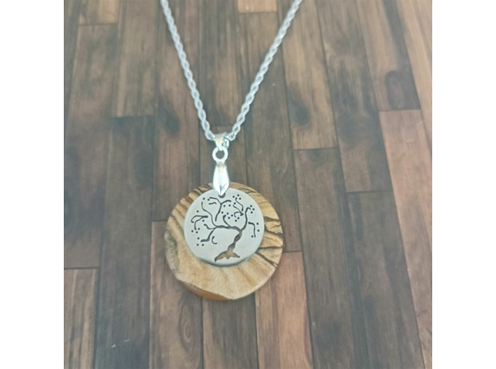 Pendentif Jaspe picture arbre de vie