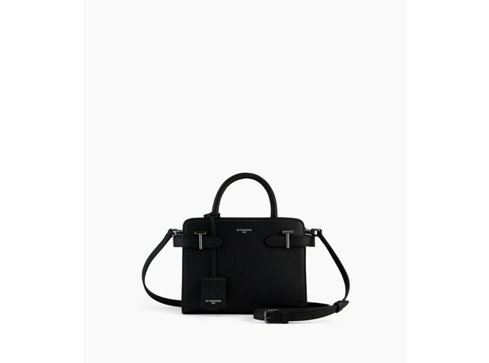 Le Tanneur Emilie Petit Sac À Main En Cuir Grainé Noir