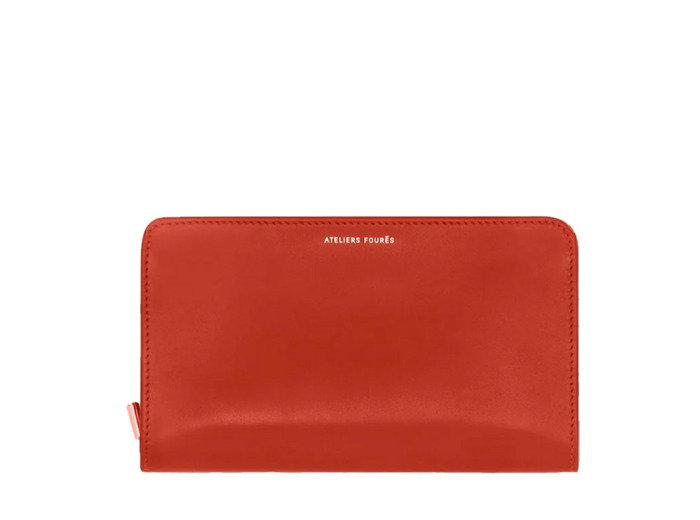 Ateliers Fourès Calista Perséphone Grand Portefeuille H68 Orange