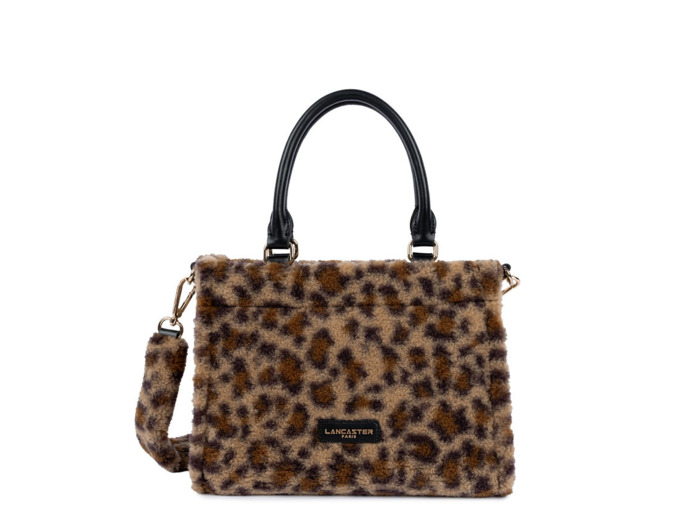 Lancaster Moumoute Mini Sac Cabas Main 518-055 Noir Léopard