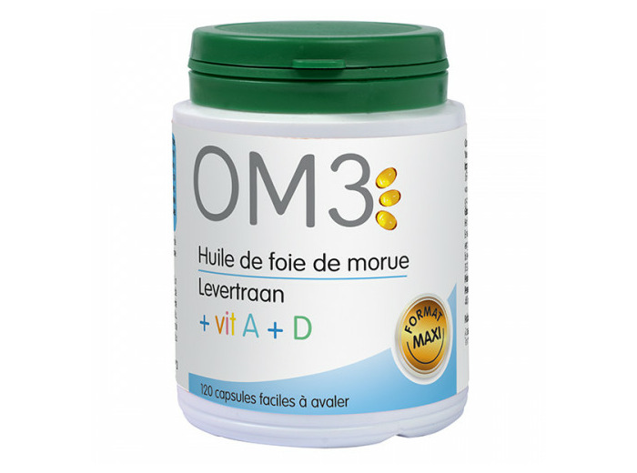 Huile De Foie De Morue 120 Capsules Vit A+d OM3