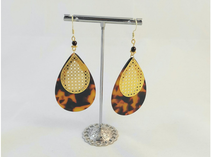 B.O. gouttes résine panthère/doré