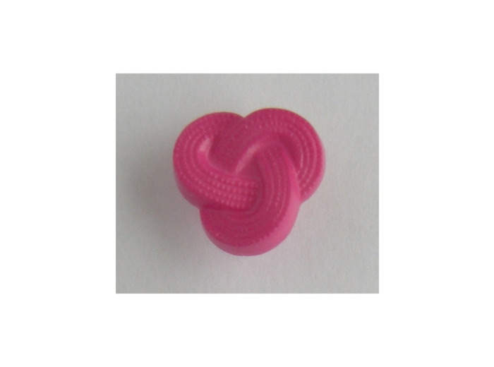 Bouton noeud rose, violine 15 mm