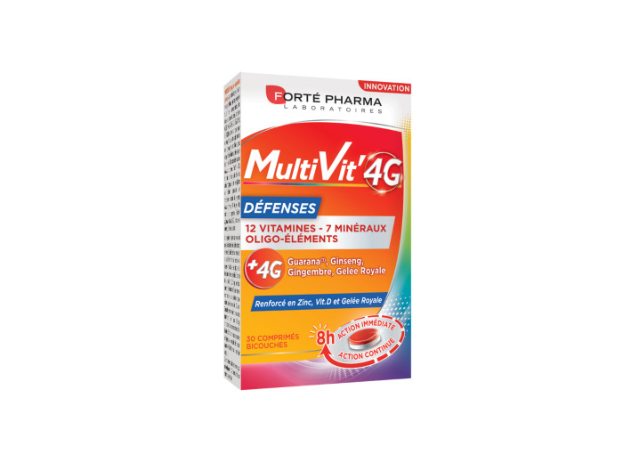 Défenses 30 Comprimes Multivit' 4G Forté Pharma