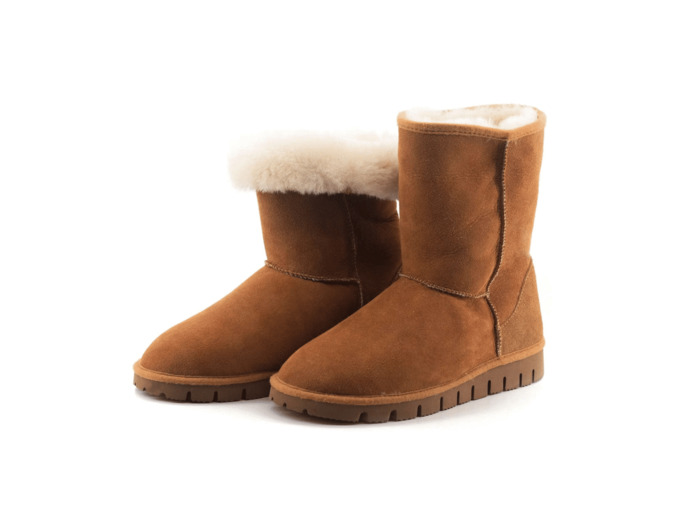 Boots camel en mouton