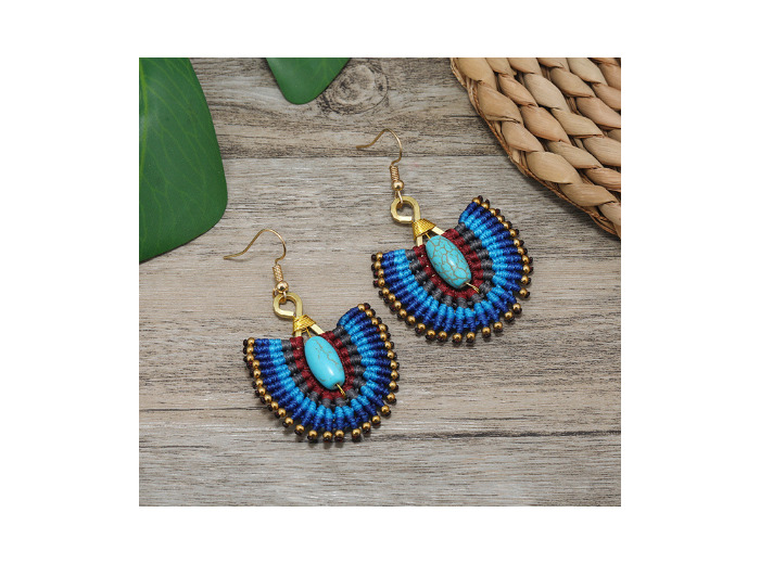 Boucles d'oreilles tissées à la main 4