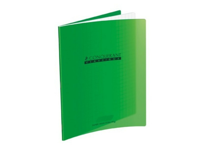 Cahier 24x32 - 140 pages - Séyès - Polypro vert