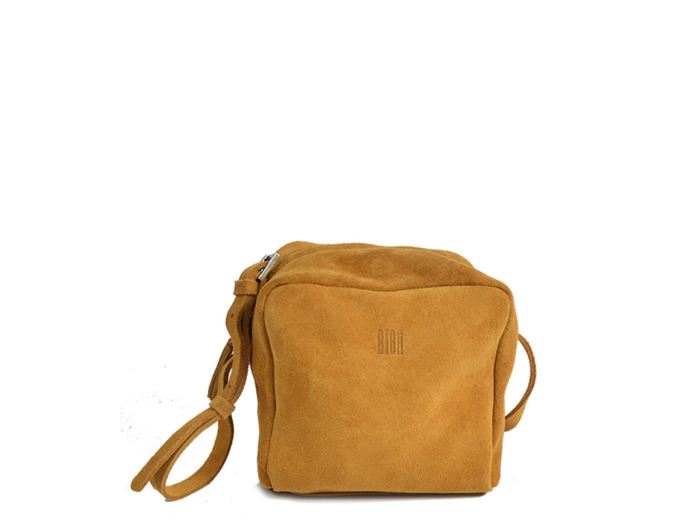 Biba Ely Sac Cube Bandoulière En Cuir Velours ELY2L Cuero