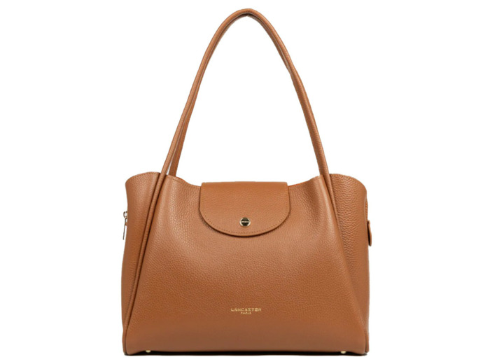 Lancaster Ida Double Sac Cabas Porté Epaule 470-85 Camel-In-Orange