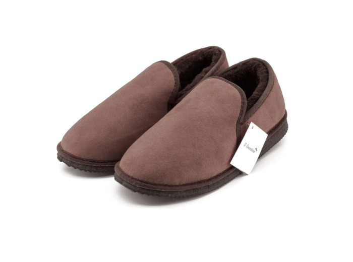 Charentaises coffee en peau de mouton