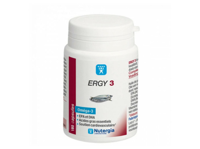 Ergy 3 180 Capsules Oméga 3 Nutergia