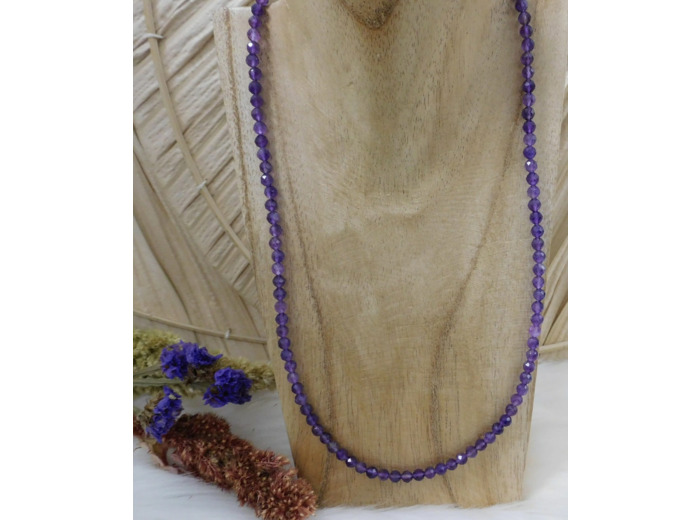 COLLIER AMÉTHYSTE FACETTÉE