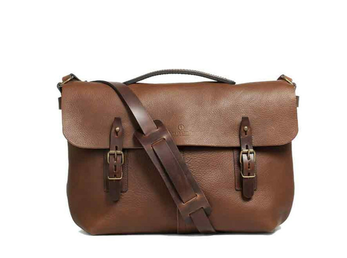Bleu de Chauffe Sac Besace Lucien Brun Ambré