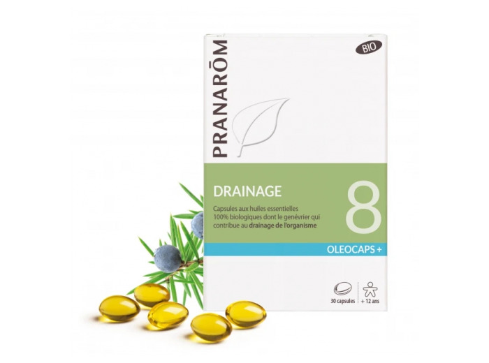 N°8 Drainage Bio 30 Capsules Oleocaps+ Oléocaps Pranarôm