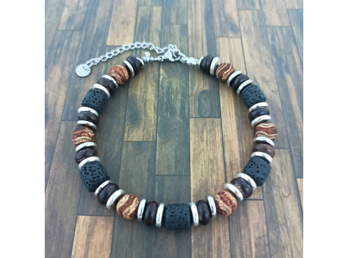 Bracelet homme en pierres naturelles collection Cirrus 5