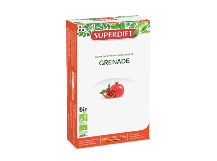 Grenade Bio Fruit Entier 20 Ampoules 15ml Superdiet