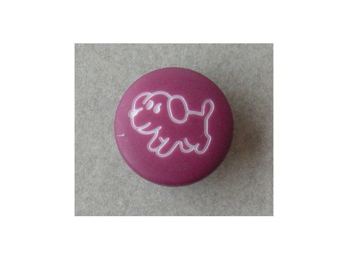Bouton violet petit chien 15 mm