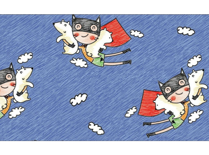 Tissu Michael Miller - Flying Heroes Blue